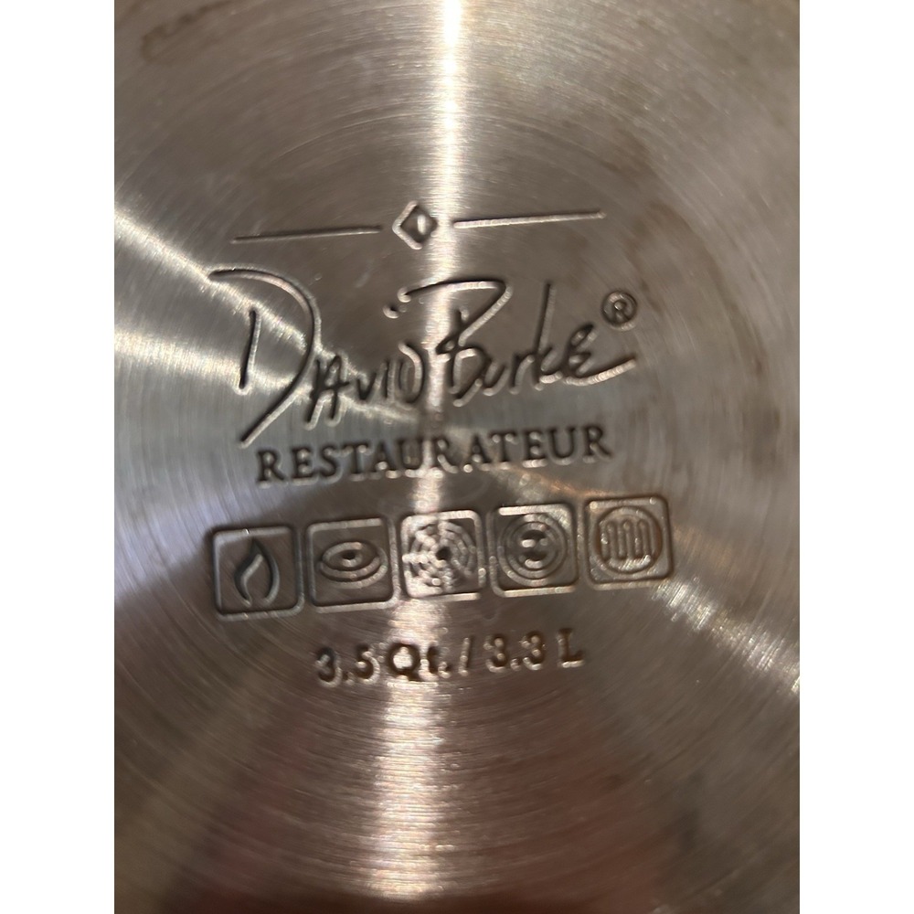 3.5QT David Burke Gourmet Pro Stainless Saucepan w/Steam Release Lid - Picture 11 of 11
